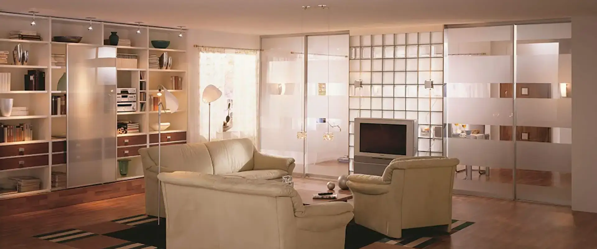 Clear Glass Block Divider Wall